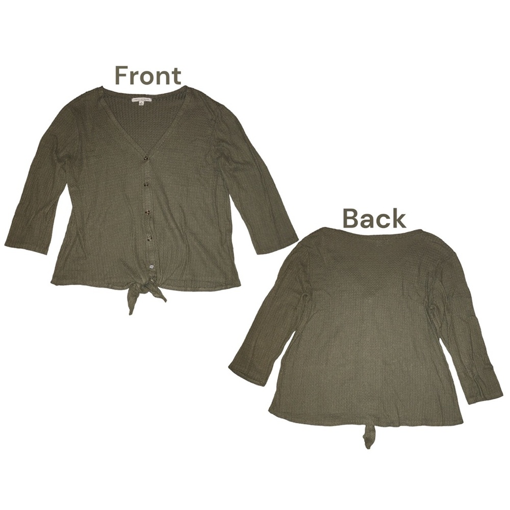 Green Envelope Women’s Cardigan Size M Quarter Sleeves VGUC